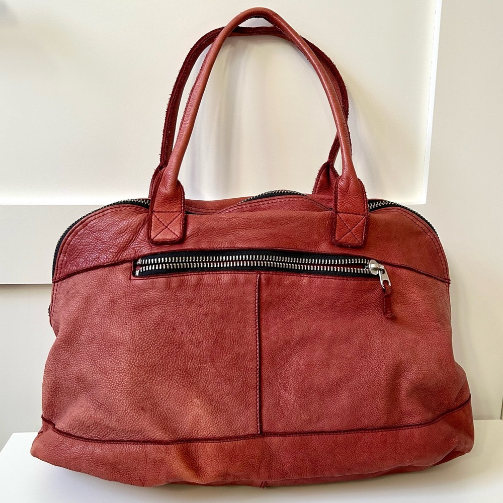 Cotelac Distress Leather Satchel